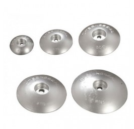 Single anode in zinc alloy for rudder or hull
