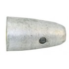 Shaft end anodes with inside thread