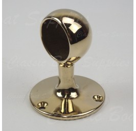 Brass handrail terminal support, Ø25 hole