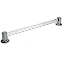 Brass handrail bracket and plexiglass