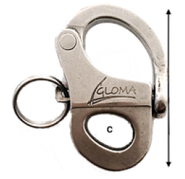 Snap shackle fixed 45mm