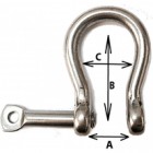 4mm Bow Captive Pin Shackle