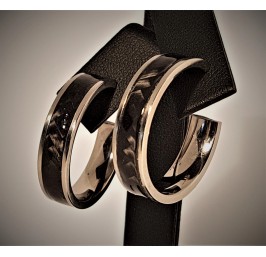 Carbon Fiber Titanium hoop earrings