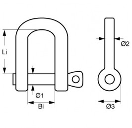 PETERSEN D-shaped shackle 6mm