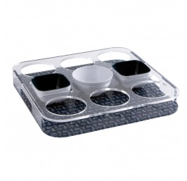 MB TRAY FOR GLASSES + 3 SNACKS PARTY