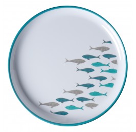 MELAMINE NON-SLIP DESSERT PLATE COASTAL, SET 6 U.