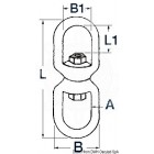 Swivel  with double eye 8 mm