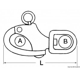 Osculati Snap-Shackles for spinnaker, halyards and general purposes 128 mm