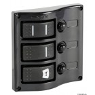 Control panel 3 flush rocker switches pol.graphite