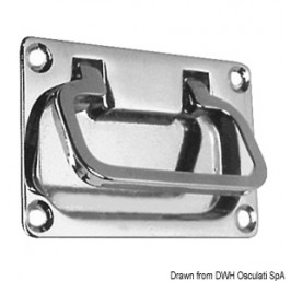 Chromed brass hatch lifting ring 50x70 mm