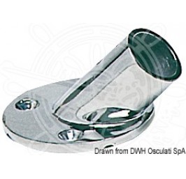 Round fitting for pulpits and pushpits
