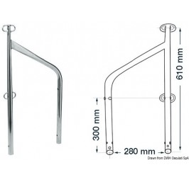 Twin stanchion for external bases