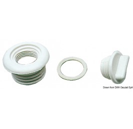 Nylon water drain plug white