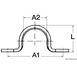 Forged eye bridges with central rib, 67mm