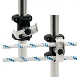 Fairlead double, stanchion Ø 25/30 mm